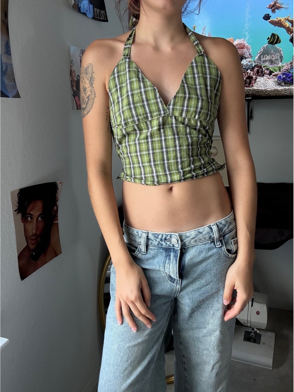 Green Halter top